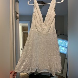 Lulus white mini dress.